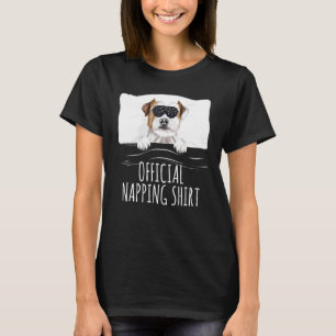 Black Sleep Mask Parson Russell Terrier Offiziell  T-Shirt