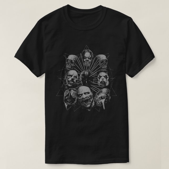 Black Slipknot Band T - Shirt (Design vorne)
