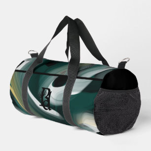 Black Small Duffel Bag Trend Abstrakt Green Gold Duffle Bag