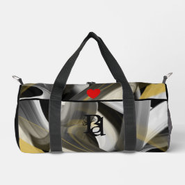 Black Small Duffel Bag Trend Abstrakt White Gold Duffle Bag