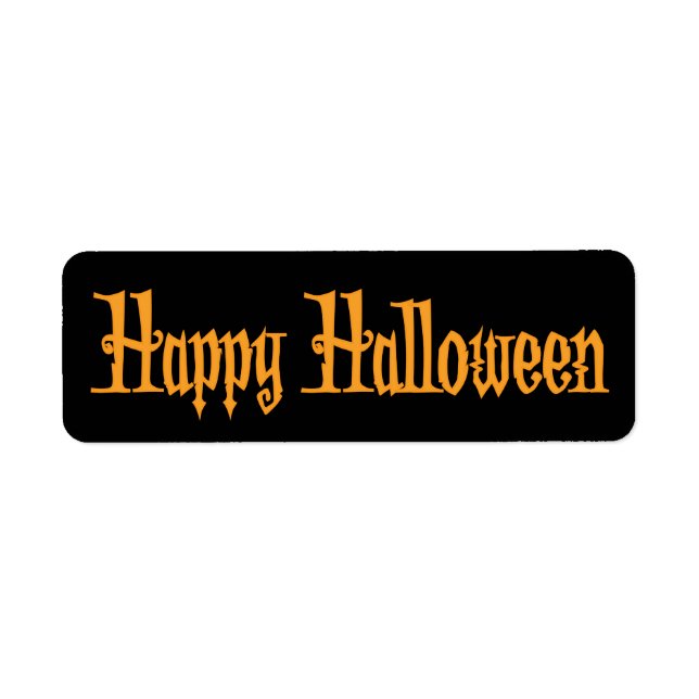 Black Small Halloween Labels Happy Halloween (Vorne)