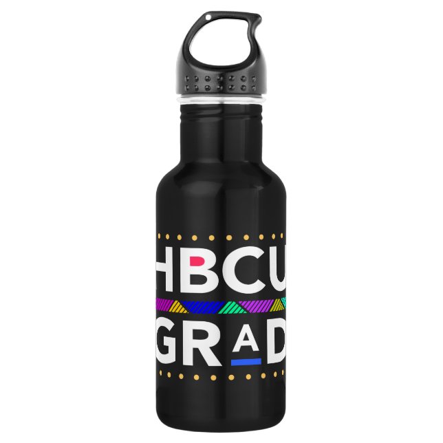 Black Smart für HBCU Grad oder Melanated und Educa Edelstahlflasche (Vorderseite)