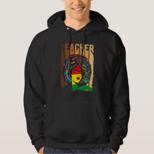 Black Smart Teacher Afro Liebe Melanin African Ame Hoodie