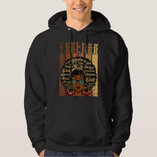 Black Smart Teacher Afro Liebe Melanin African Ame Hoodie
