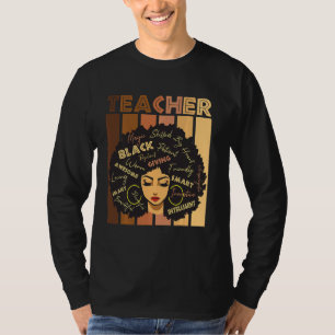 Black Smart Teacher Black History Proud African Am T-Shirt
