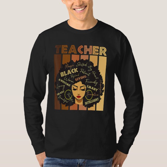 Black Smart Teacher Black History Proud African Am T-Shirt (Vorderseite)