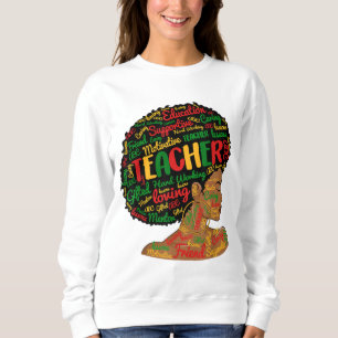 Black Smart Teacher Frau Priester Black History Mo Sweatshirt