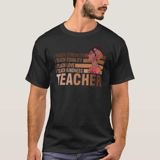 Black Smart Teacher Liebe Equality Melanin Pride A T-Shirt (Vorderseite)