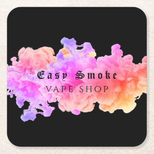Black Smoke Vape Shop Business Rechteckiger Pappuntersetzer