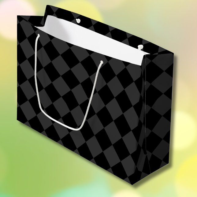 Black & Smoky Black Diamonds - elegant & zeitlos Große Geschenktüte (Von Creator hochgeladen)