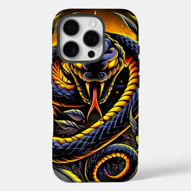 Black Snake Art Phone Case (Rückseite)