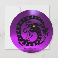 BLACK SNAKE DRAGON LILA AMETHYST GEM STONE