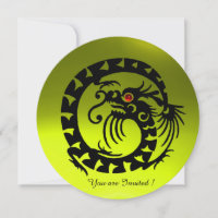 BLACK SNAKE DRAGON YELLOW TOPAZ GEM STONE