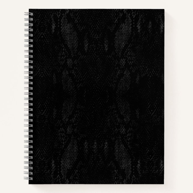 Black Snake Skin Print Notizbuch (Vorderseite)