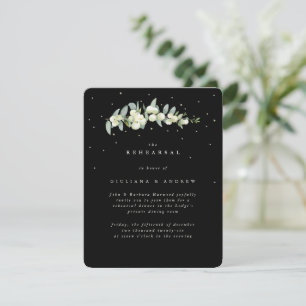 Black Snowberry+Eucalyptus Wedding Probe Begleitkarte