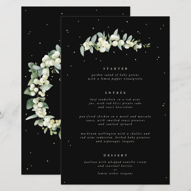 Black Snowberry + Eukalyptus 3 Courses Wedding Men (Vorne/Hinten)
