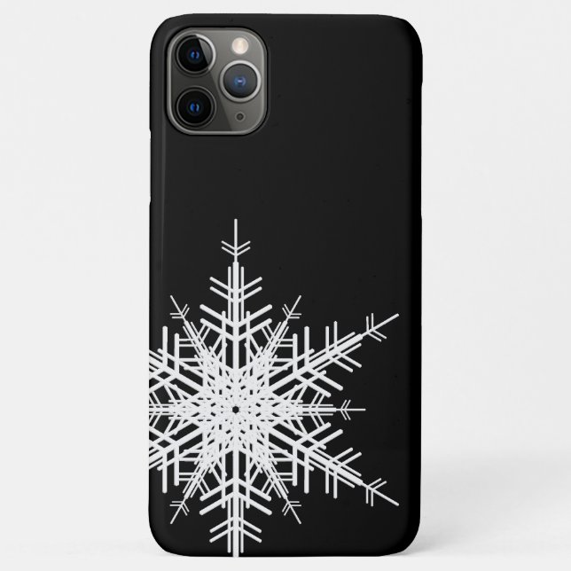 Black Snowflake iPhone Case (Rückseite)