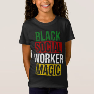 Black Social Worker Magic Black History Monte Empo T-Shirt