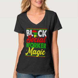 Black Social Worker Magic Black History Month Prou T-Shirt