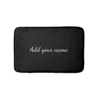Black solid add name text message here throw pillo