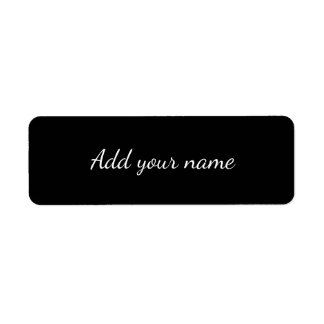Black solid add name text message throw pillo