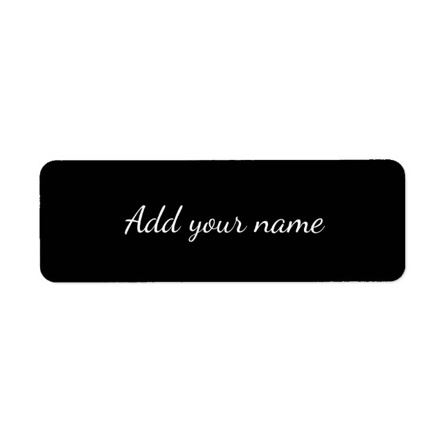 Black solid add name text message throw pillo (Vorne)