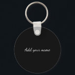 Black solid add name text message throw pillo schlüsselanhänger<br><div class="desc">Entwurf</div>