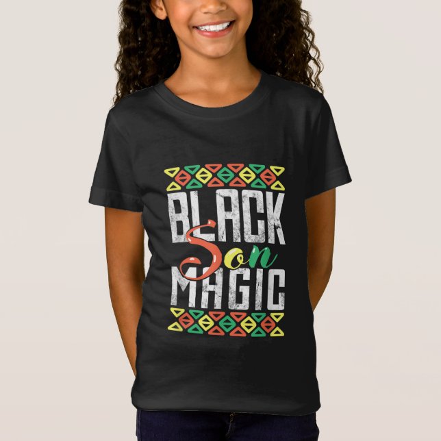 Black Son Magic African American Black Pride Men B T-Shirt (Vorderseite)