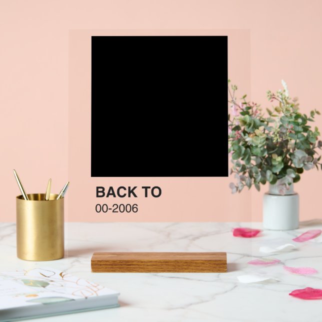 Black Song Album - Kleiner Hintergrund Acrylschild (Hochzeit)