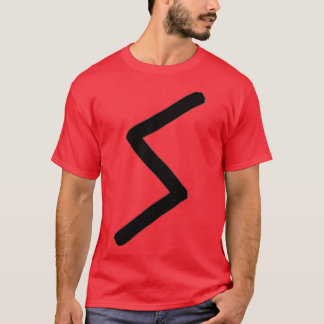 Black Sowilo Rune Paintbrush-Version T-Shirt