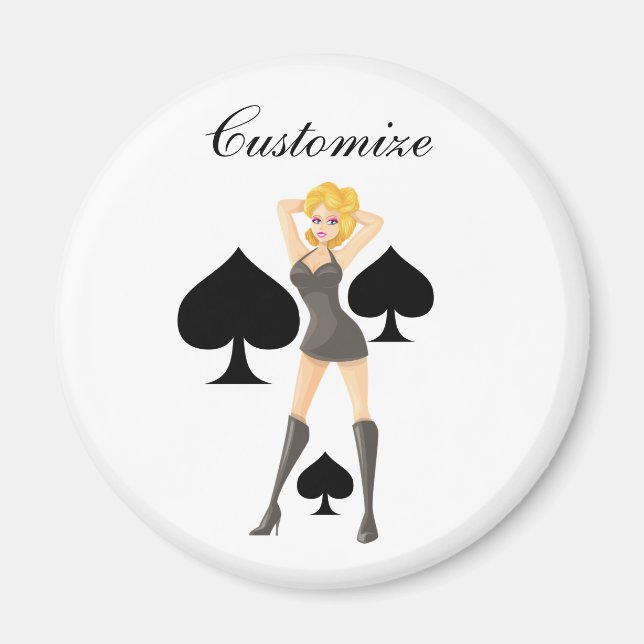 Black Spades Blonde Queen Thunder_Cove Magnet (Vorne)