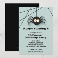 Black Spider Halloween Party Einladungen