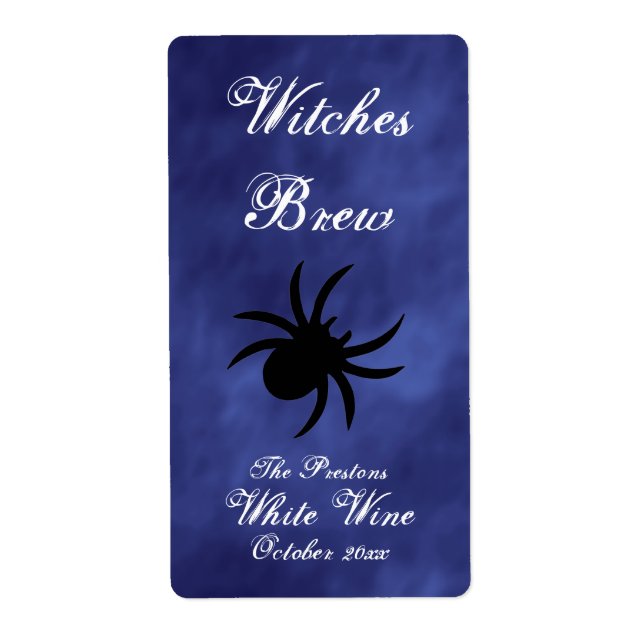 Black Spider in Purple Haze Wine Label (Vorne)