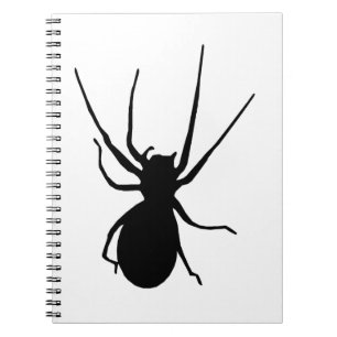 Black Spider Spiral Notebook Notizblock