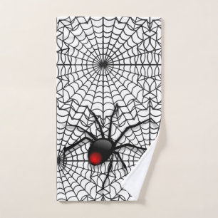Black Spider und Web Halloween Zuhause Guest Handtuch