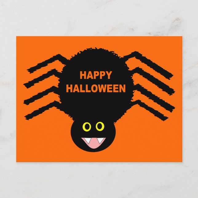 Black Spione Halloween Postcard Postkarte (Vorderseite)