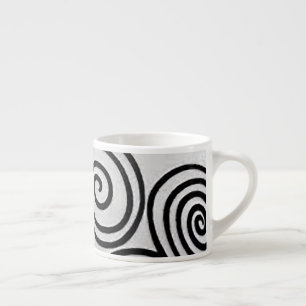 Black Spiral Cycle Expresso Tasse