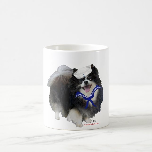 Black Spitz Sailor Tasse (Mittel)