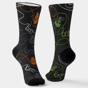 Black Spooky "Boo-zitternd geknallt Kätzchen Hallo Socken