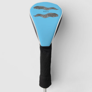 Black spotted moray eel cartoon illustration golf headcover
