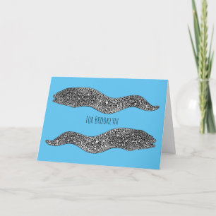 Black spotted moray eel cartoon illustration karte