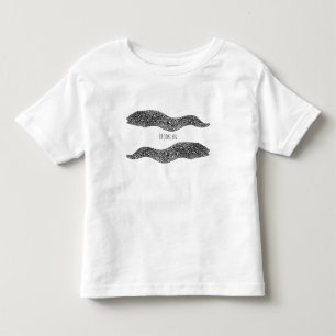 Black spotted moray eel cartoon illustration kleinkind t-shirt