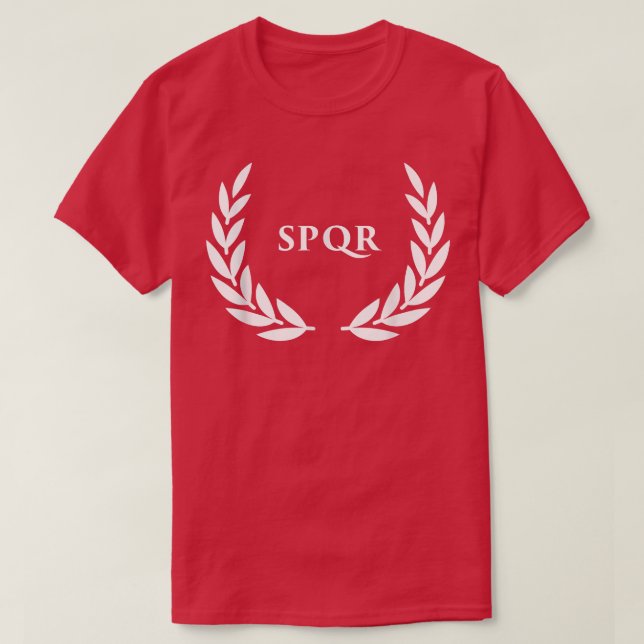 Black SPQR Rome Caesar  T-Shirt (Design vorne)