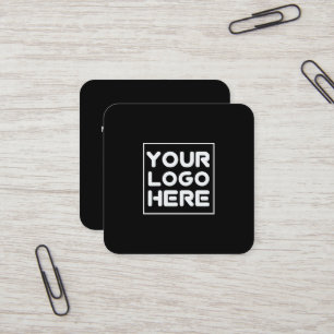 Black Square Business Cards mit Firmenlogo Quadratische Visitenkarte