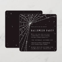 Black Square Diamond Spider Web-Halloween-Party