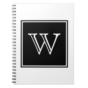 Black Square Monogram Notebook Notizblock