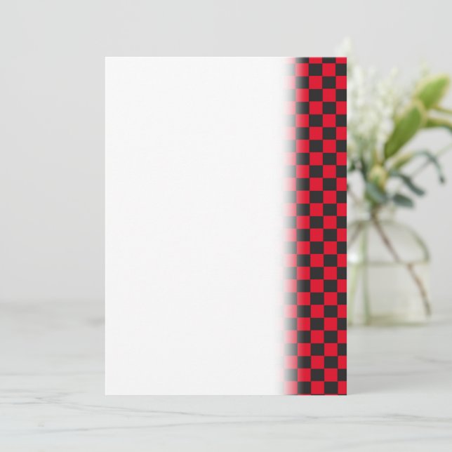 Black Squares Red Ladybug Colors Käfer Save The Date (Stehend Vorderseite)