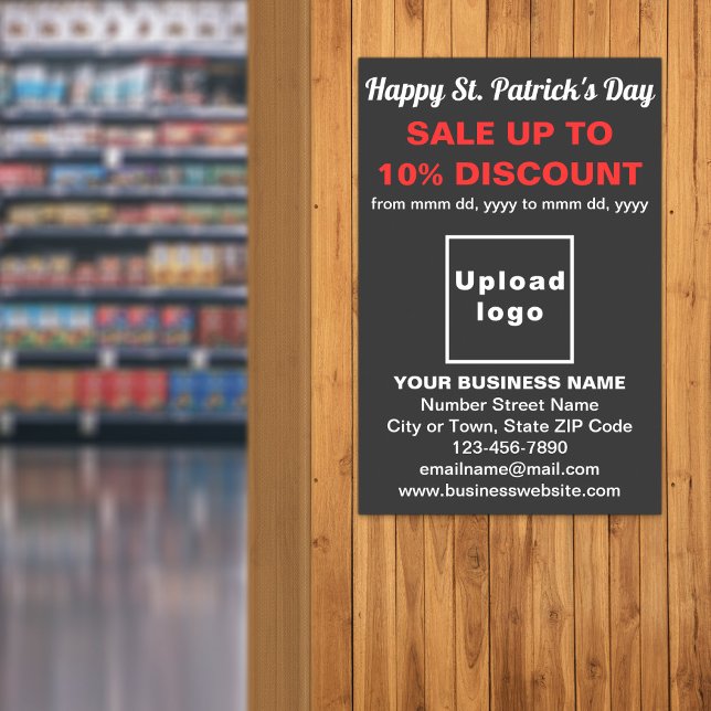 Black St. Patrick's Day Business Sale Poster (Black St. Patrick's Day business sale poster)