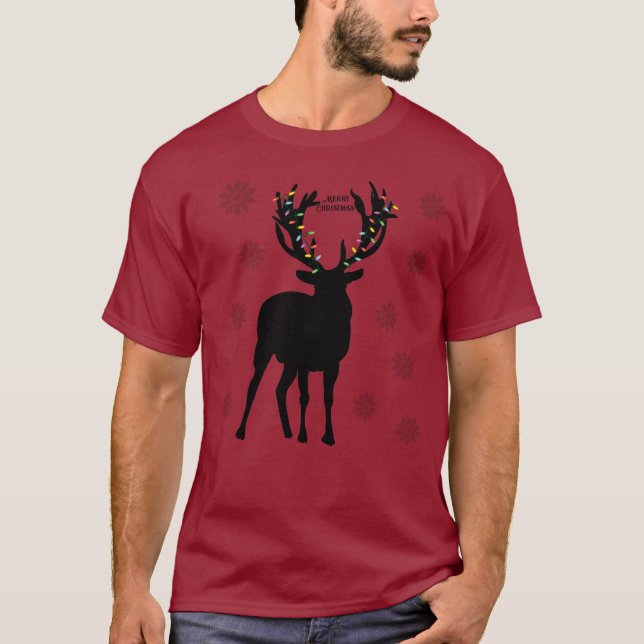 Black Stag Frohe Weihnachts-T - Shirt (Vorderseite)