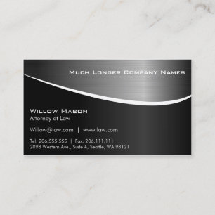 Black Stainless Steel Effect, Business Card Plus Visitenkarte